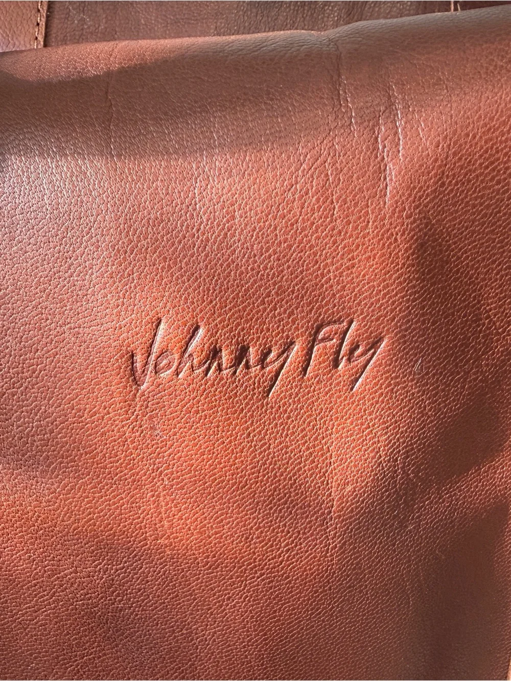 Johnny  Fly Brown Leather Weekender Bag